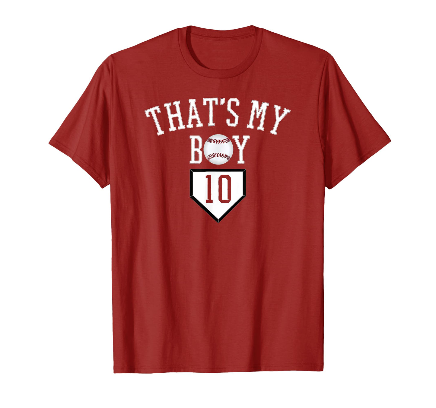 10 Thats My Baseball Number Baseball T-Shirt - Novelty Apparel for Adults - T-Shirt, Sweatshirt, Hoodie