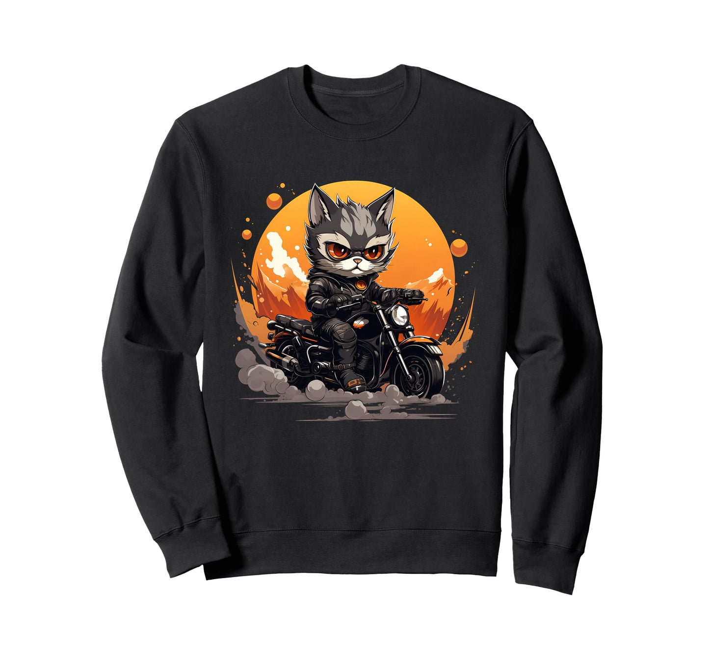 Biker Colorpoint Shorthair Cat Sweatshirt - Novelty Apparel Men Women - T-Shirt, Sweatshirt, Hoodie