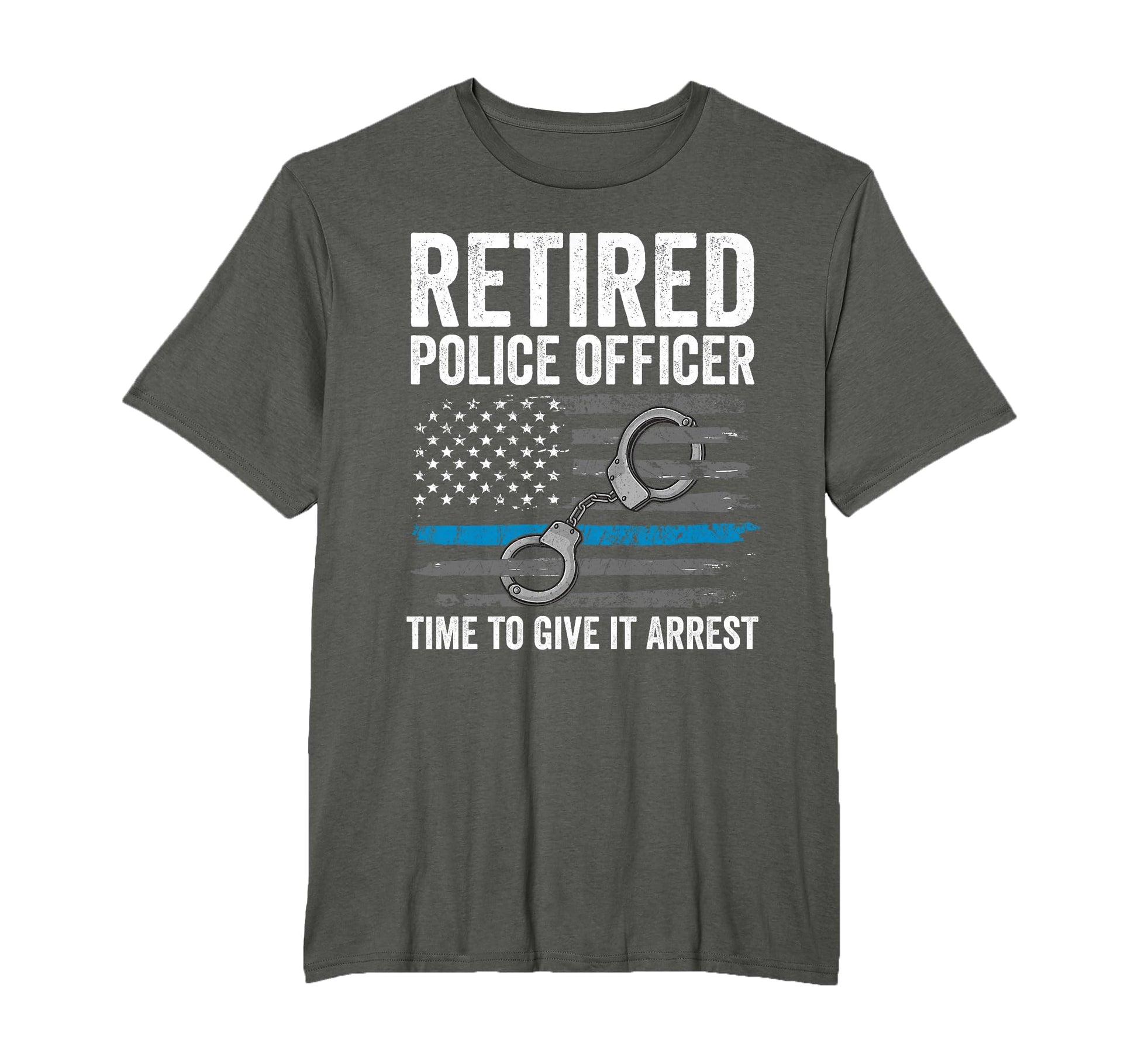 Retired Police Officer Blue Thin T-Shirt - Casual Everyday Wear for Adults - T-Shirt, Sweatshirt, Hoodie