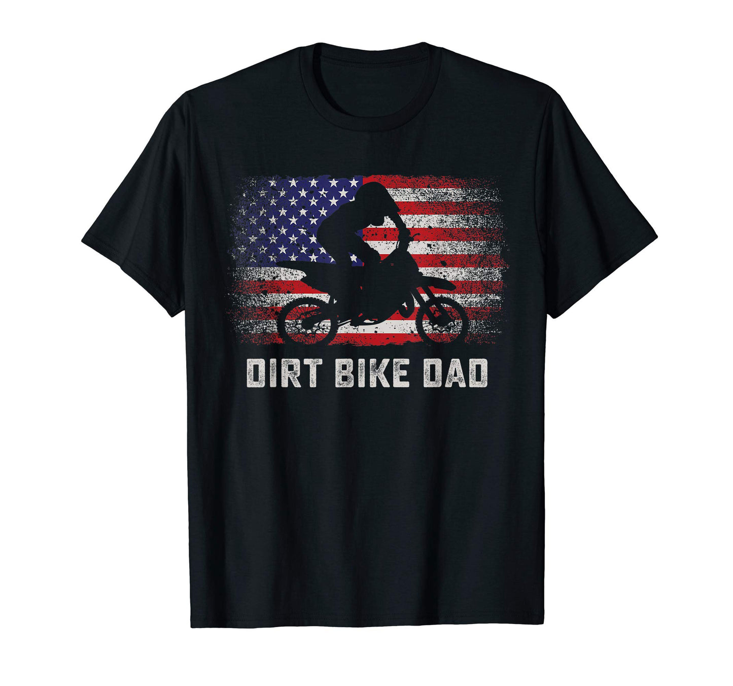 Mens Dirt Bike Motorcycle Racing Us Flag T-Shirt - Novelty Apparel Unisex - T-Shirt, Sweatshirt, Hoodie
