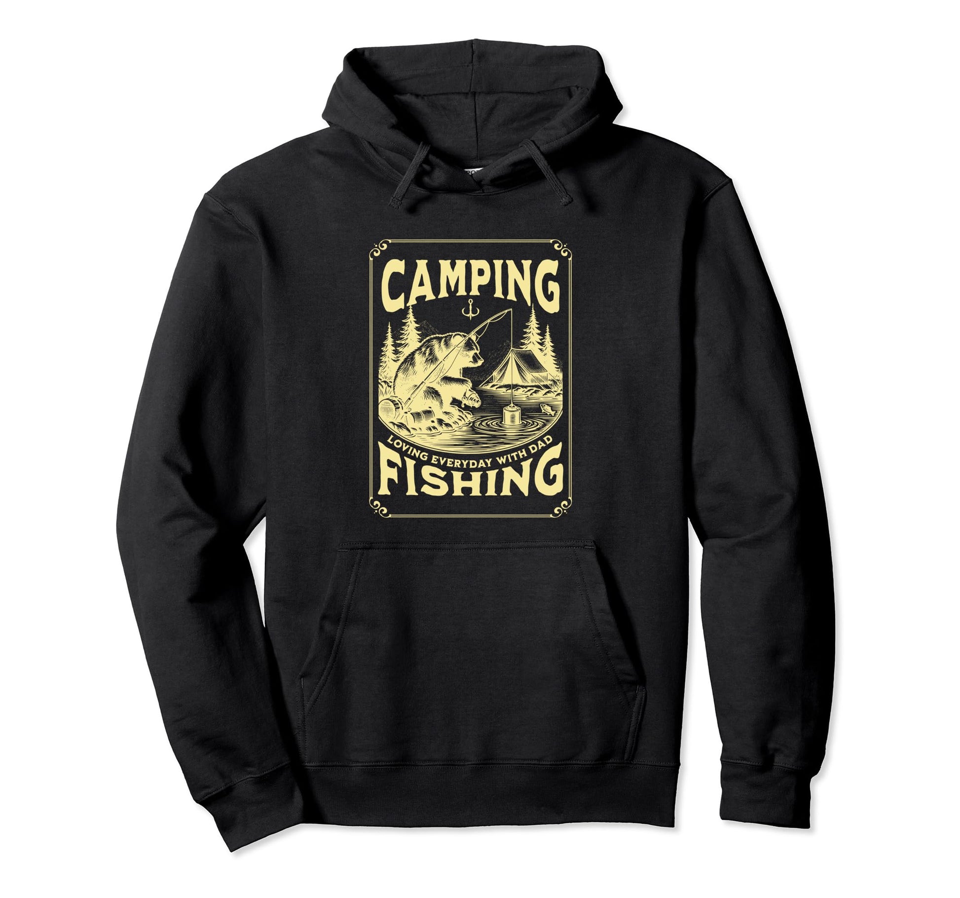 Fathers Day Fishing And Camping Loving Hoodie - Novelty Apparel Unisex - T-Shirt, Sweatshirt, Hoodie