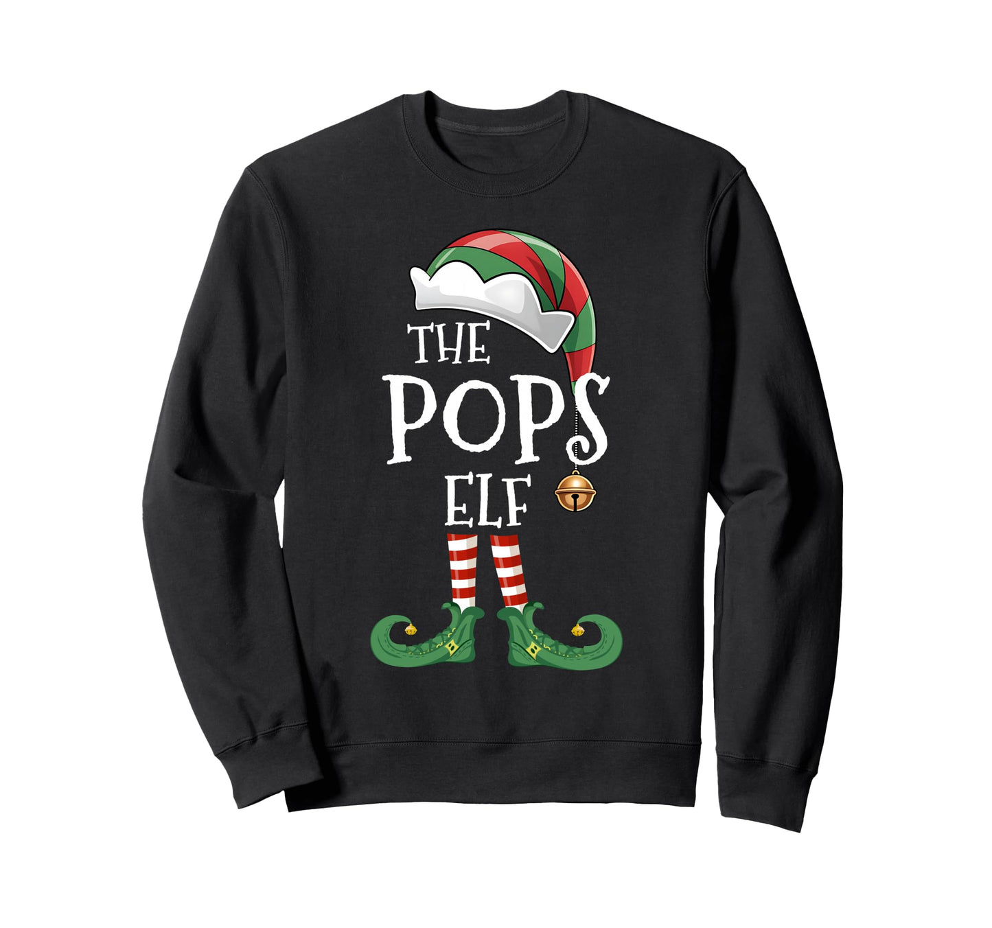 Pops Elf Matching Family Group Elf Funny Sweatshirt - Unique Graphic Unisex - T-Shirt, Sweatshirt, Hoodie