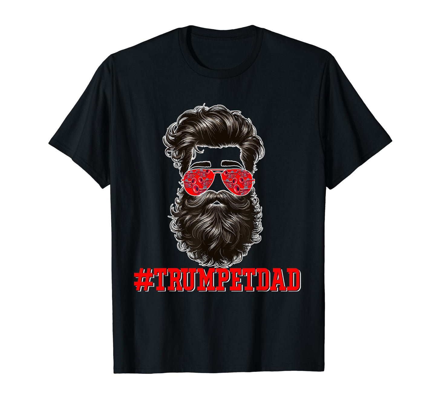 Trumpet Dad Costume Sunglasses T-Shirt - Minimalist Print Unisex - T-Shirt, Sweatshirt, Hoodie