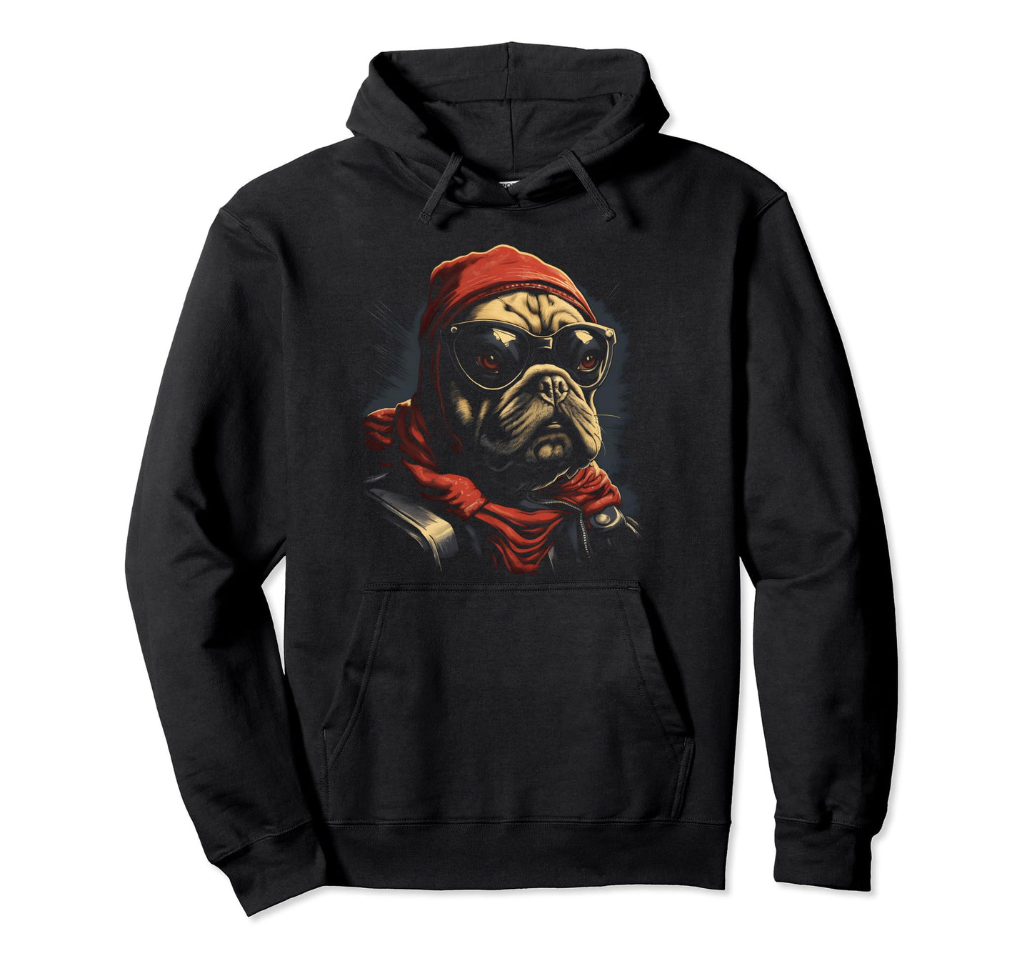 Motorcycle Dad Biker Dog Pug Dad Rider Hoodie - Streetwear Style Unisex - T-Shirt, Sweatshirt, Hoodie