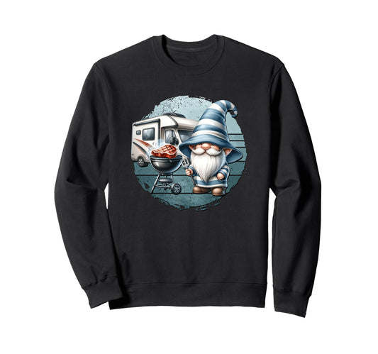Camper Dad Grilling Gnome Fathers Day Sweatshirt - Streetwear Style Unisex - T-Shirt, Sweatshirt, Hoodie
