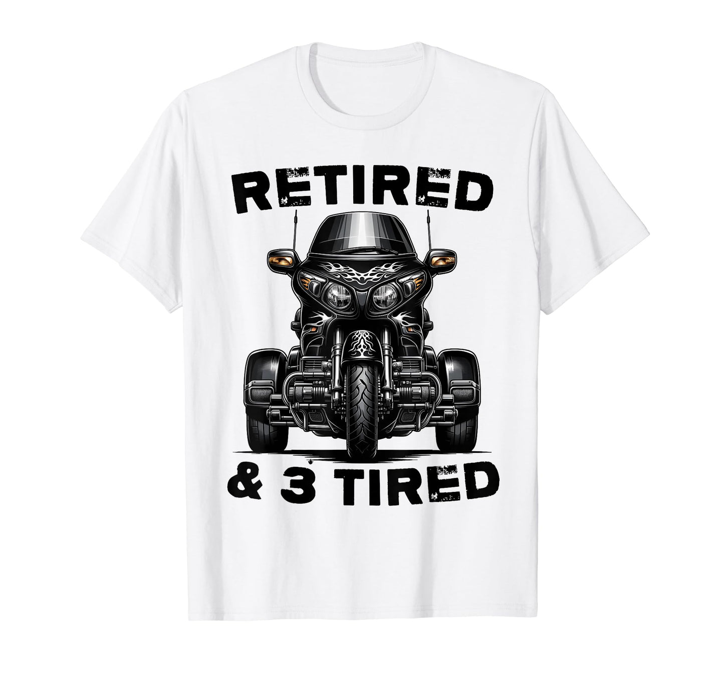 Retired Motorcycle Trike Grandpa Three T-Shirt - Aesthetic Graphic Unisex - T-Shirt, Sweatshirt, Hoodie