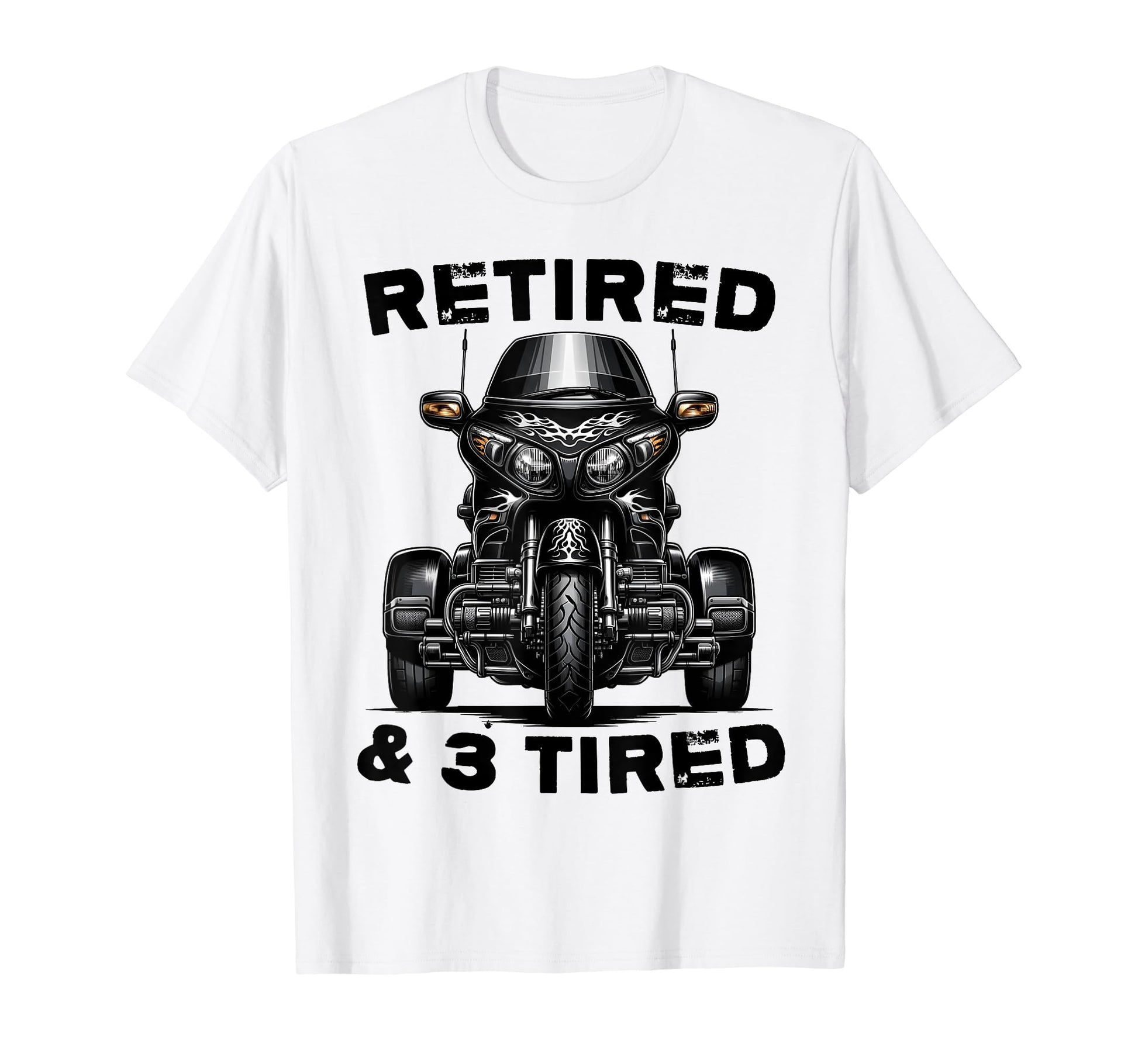Retired Motorcycle Trike Grandpa Three T-Shirt - Aesthetic Graphic Unisex - T-Shirt, Sweatshirt, Hoodie