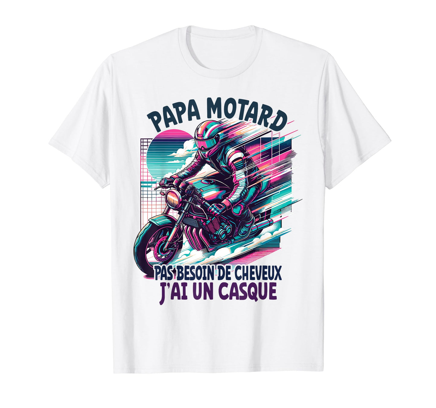 Dad Motorcycle Biker Bald Hairless T-Shirt - Streetwear Style Men Women - T-Shirt, Sweatshirt, Hoodie