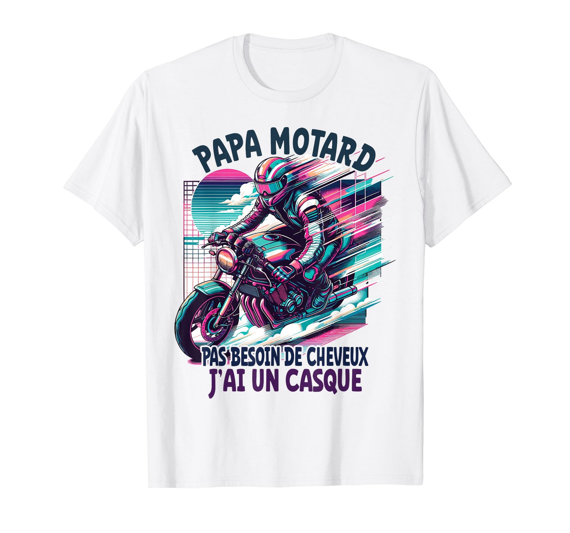 Dad Motorcycle Biker Bald Hairless T-Shirt - Streetwear Style Men Women - T-Shirt, Sweatshirt, Hoodie