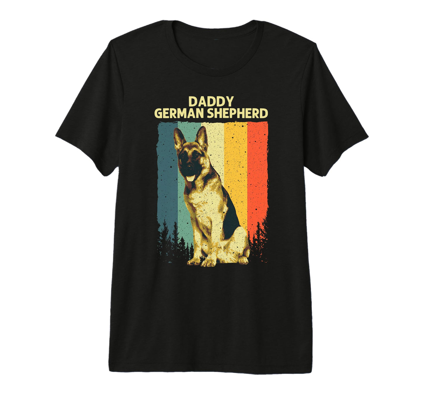 German Shepherd Art Dad K9 Police Dog T-Shirt - Graphic Print Men Women - T-Shirt, Sweatshirt, Hoodie