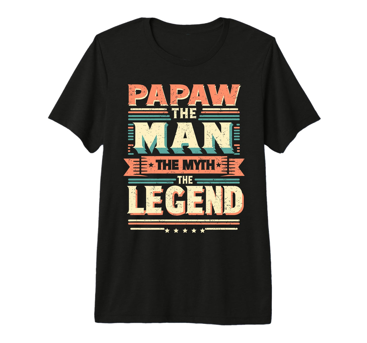 Mens Papaw Myth Legend Dad Grandpa Tri T-Shirt - Novelty Apparel Men Women - T-Shirt, Sweatshirt, Hoodie