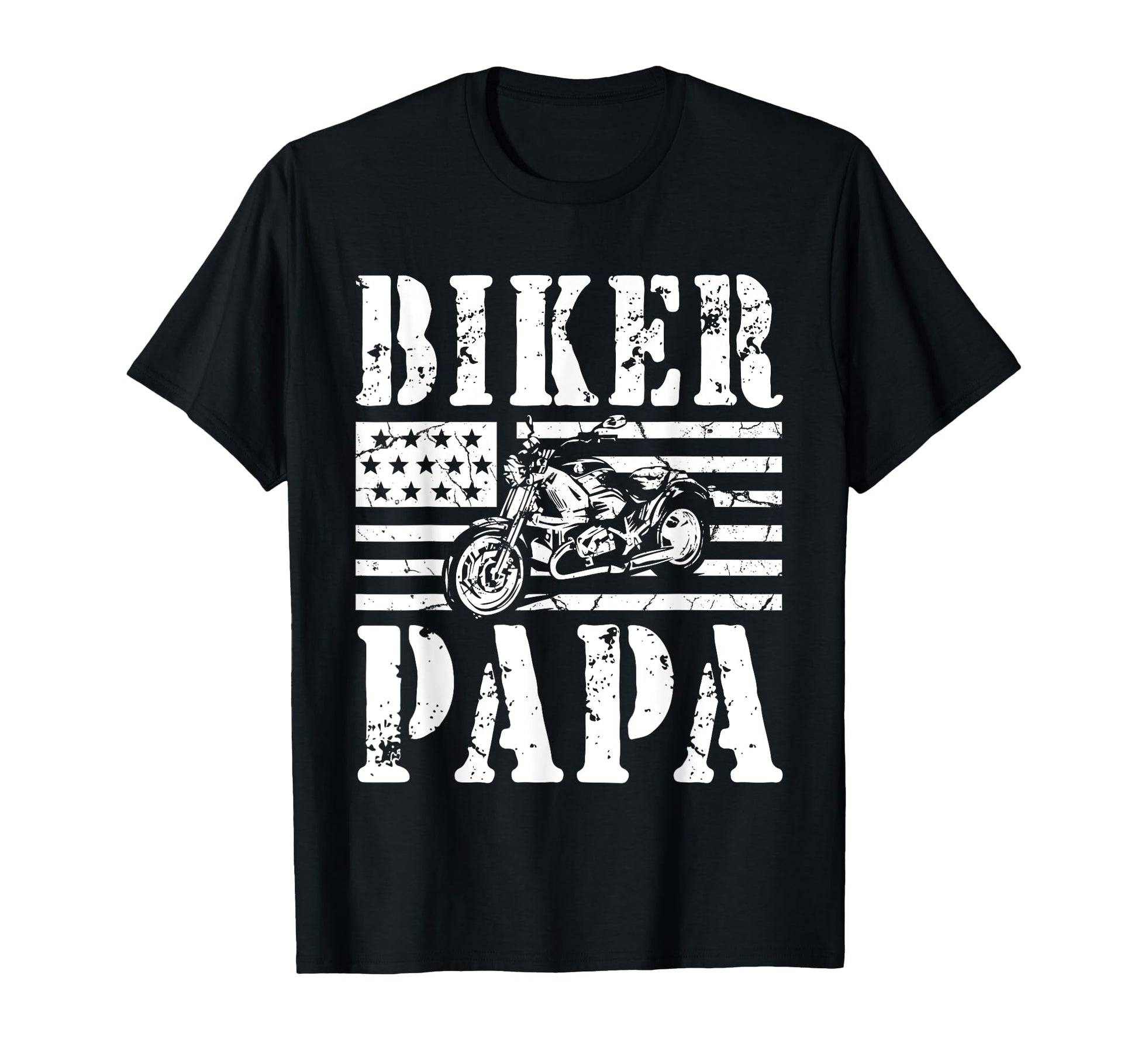 Papa Biker Papa Motorcycle T-Shirt - Trendy Graphic for Adults - T-Shirt, Sweatshirt, Hoodie