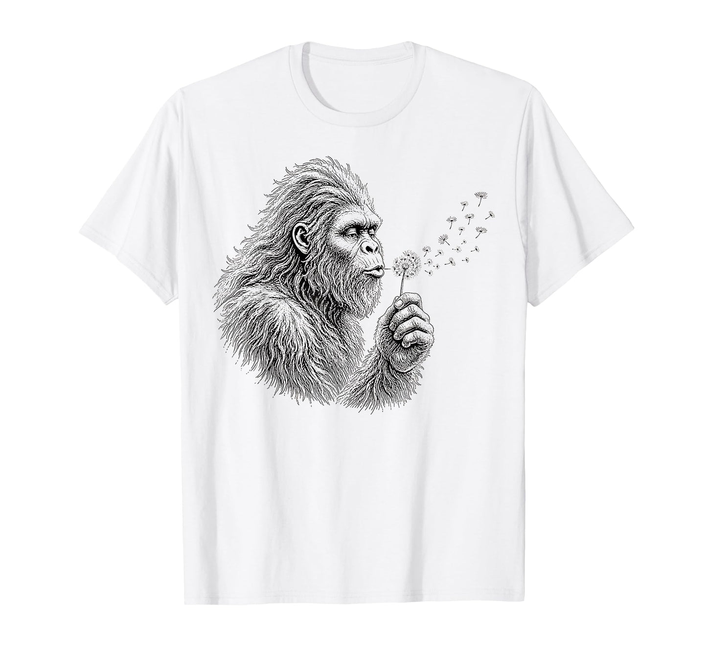 Blowing Wishes Funny Bigfoot Blowing T-Shirt - Streetwear Style for Adults - T-Shirt, Sweatshirt, Hoodie