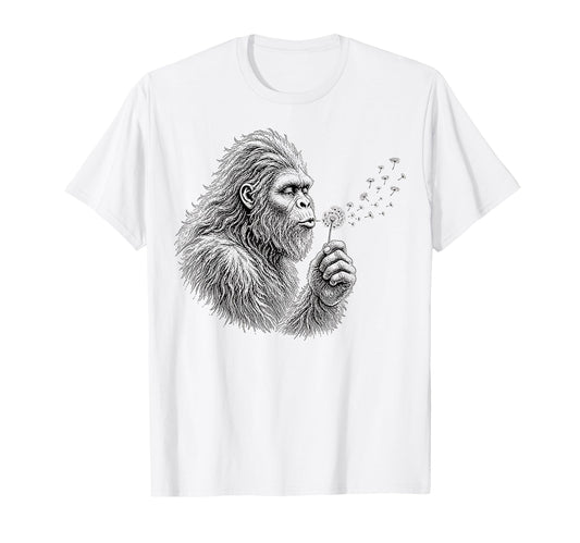 Blowing Wishes Funny Bigfoot Blowing T-Shirt - Streetwear Style for Adults - T-Shirt, Sweatshirt, Hoodie
