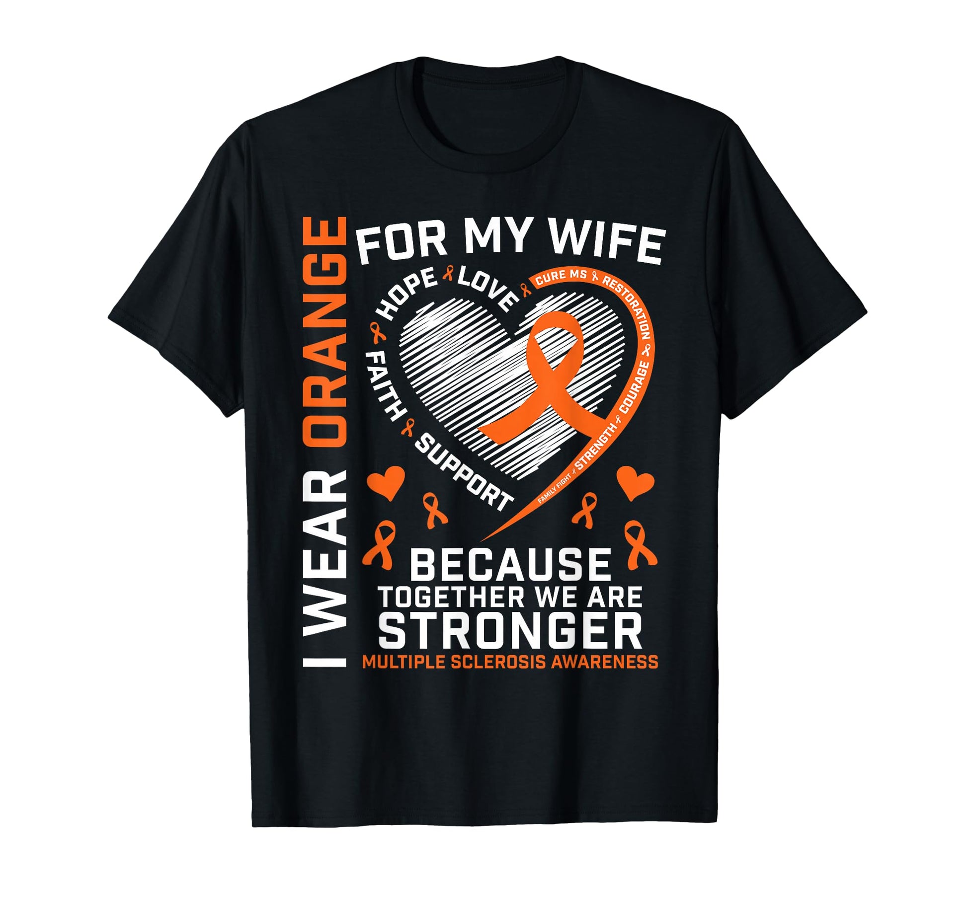 Ms Shirts Wife Multiple Sclerosis Ms T-Shirt - Minimalist Print for Adults - T-Shirt, Sweatshirt, Hoodie