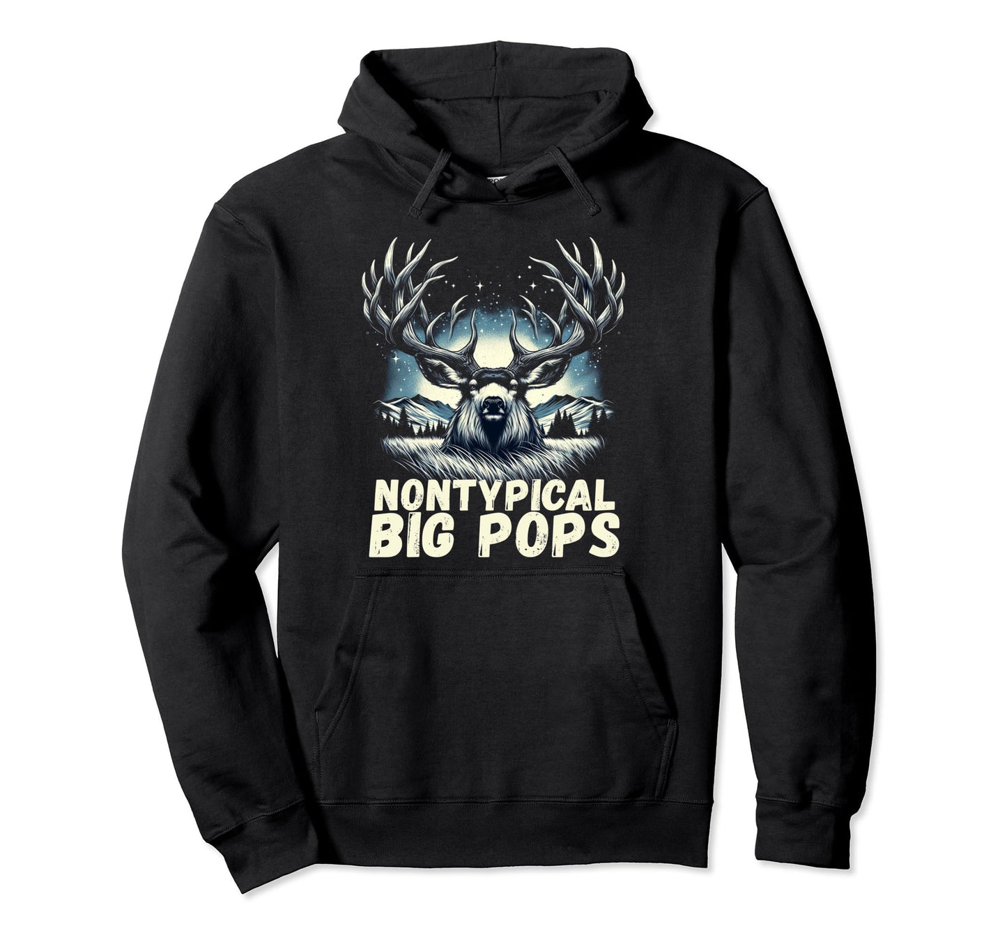 Fathers Day Mens Mule Deer Hunting Hoodie - Custom Art Print for Adults - T-Shirt, Sweatshirt, Hoodie