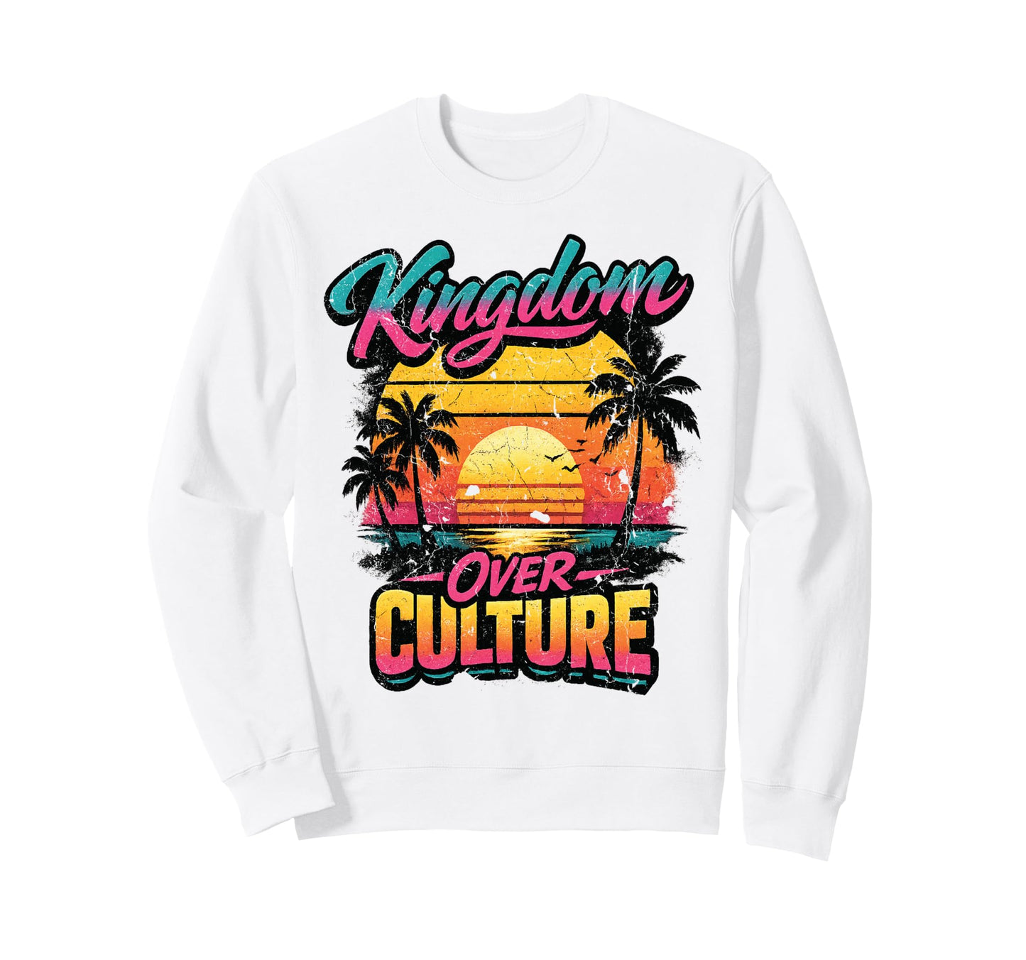 Christian Sunset Summer Kingdom Sweatshirt - Fun Novelty Design Unisex - T-Shirt, Sweatshirt, Hoodie