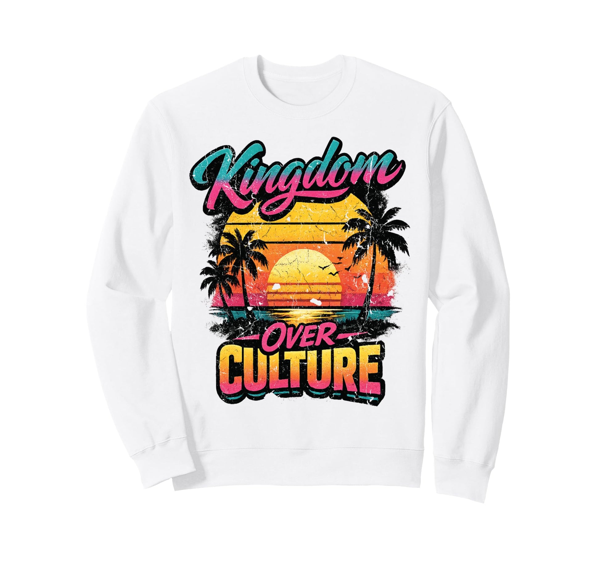 Christian Sunset Summer Kingdom Sweatshirt - Fun Novelty Design Unisex - T-Shirt, Sweatshirt, Hoodie