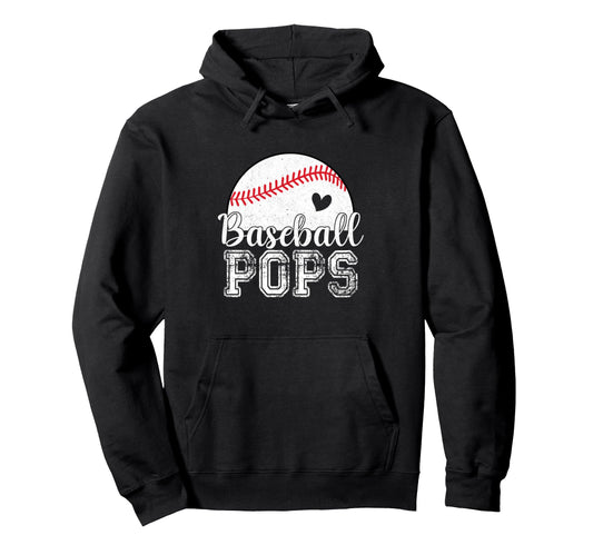 Baseball Pops Gifts Fathers Day Hoodie - Fun Novelty Design Men Women - T-Shirt, Sweatshirt, Hoodie