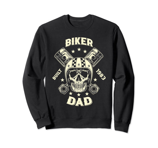 40Th Birthday Motorcycle Biker Dad Sweatshirt - Novelty Apparel for Adults - T-Shirt, Sweatshirt, Hoodie