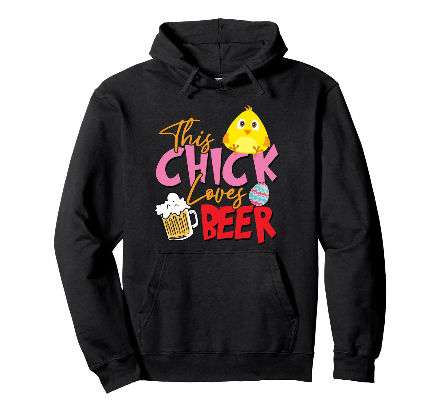 This Chick Loves Beer Drinking Lovers Hoodie - Graphic Print Men Women - T-Shirt, Sweatshirt, Hoodie