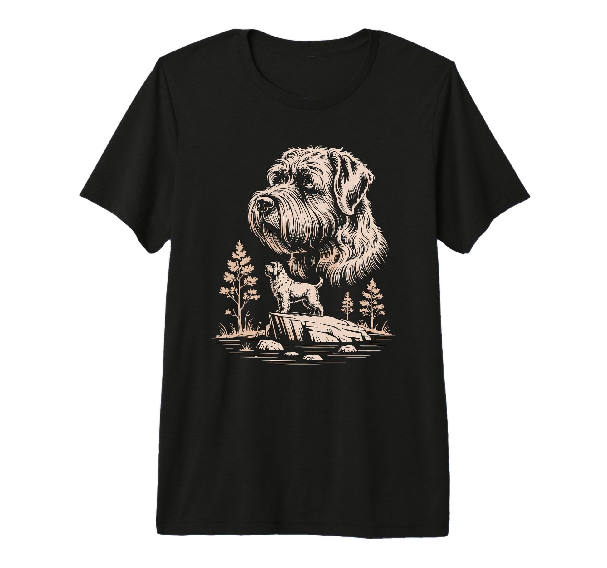 Mom Dad Briard Dog Owner Hiking Lover Tri T-Shirt - Graphic Print Unisex - T-Shirt, Sweatshirt, Hoodie