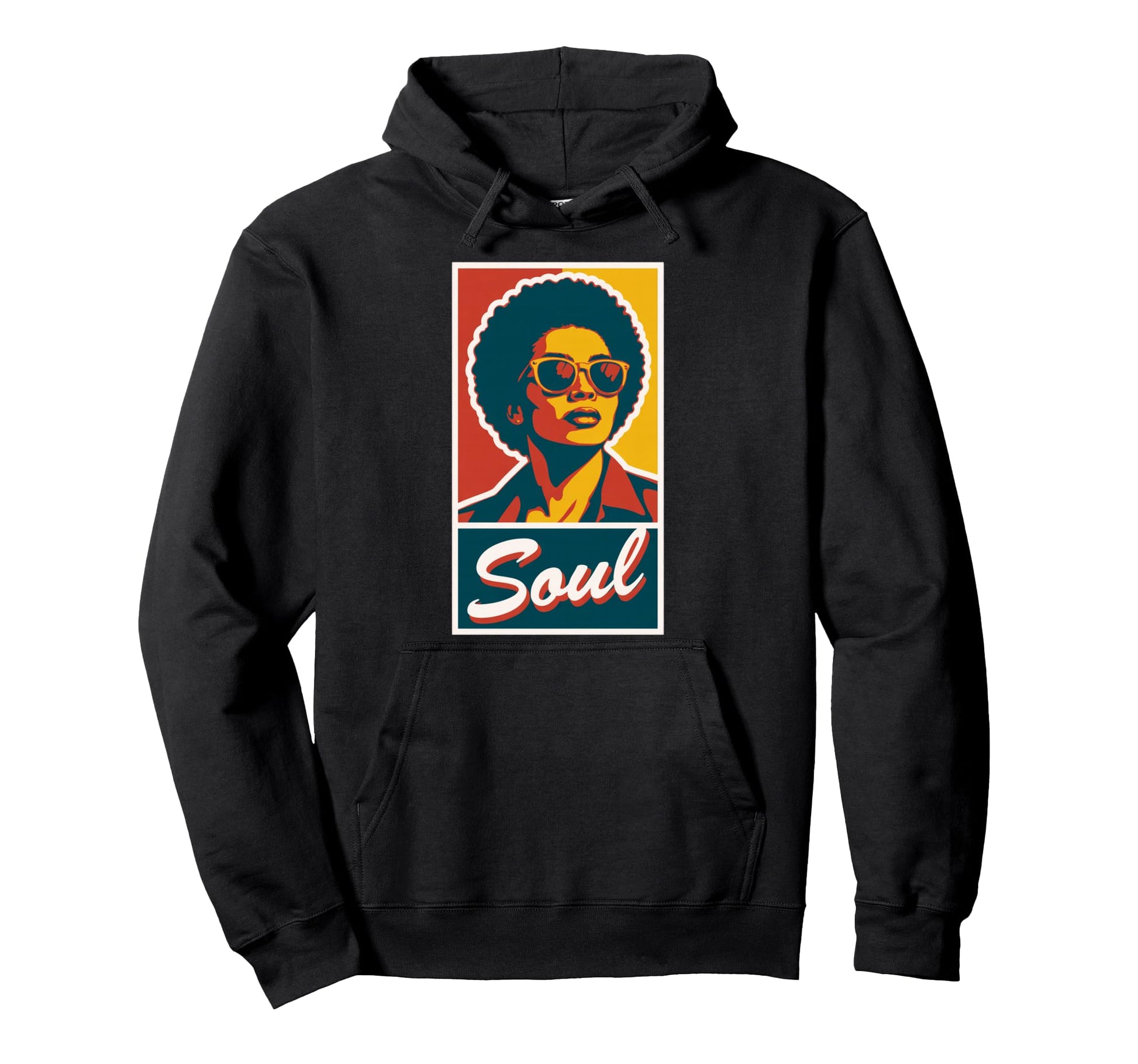 Pop Art Soul Afro Hoodie - Unique Graphic for Adults - T-Shirt, Sweatshirt, Hoodie