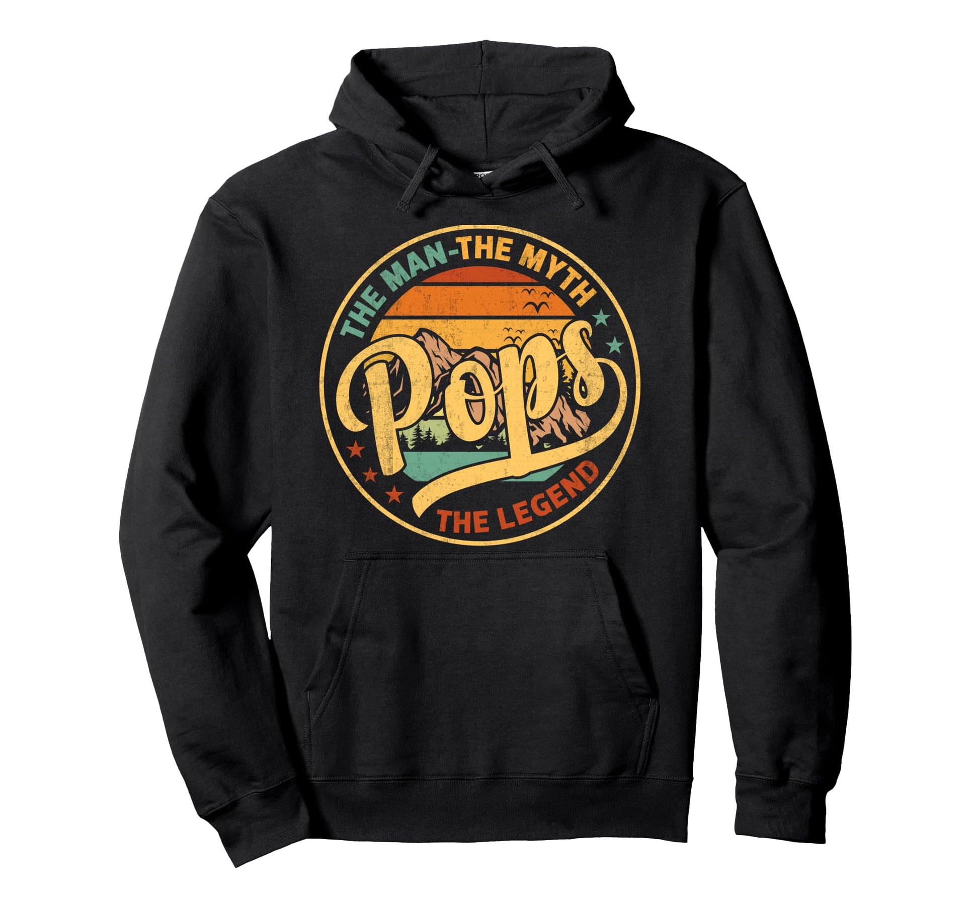 Pops Myth Legend Daddy Grandpa Hoodie - Aesthetic Graphic for Adults - T-Shirt, Sweatshirt, Hoodie
