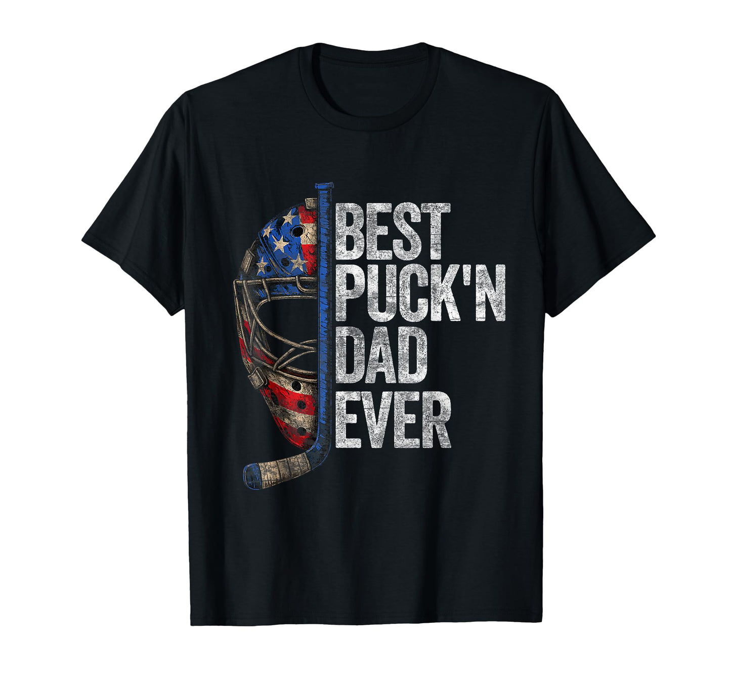 Ice Hockey Dads Best Pukin Dad Ever Funny T-Shirt - Trendy Graphic Unisex - T-Shirt, Sweatshirt, Hoodie