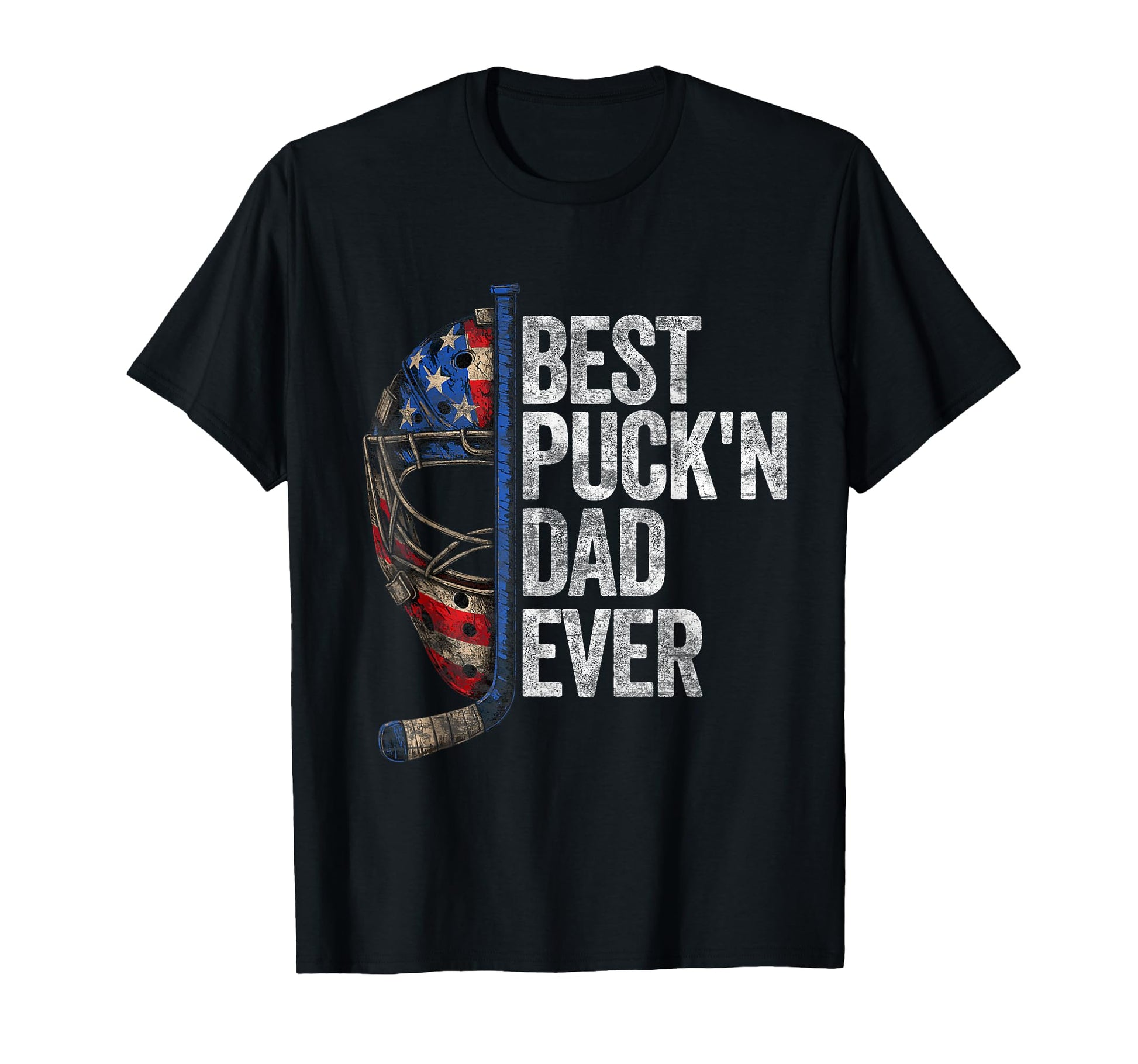 Ice Hockey Dads Best Pukin Dad Ever Funny T-Shirt - Trendy Graphic Unisex - T-Shirt, Sweatshirt, Hoodie