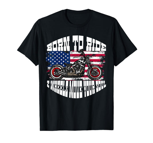 Biker Dad American Us Flag Motorcycle T-Shirt - Trendy Graphic Men Women - T-Shirt, Sweatshirt, Hoodie