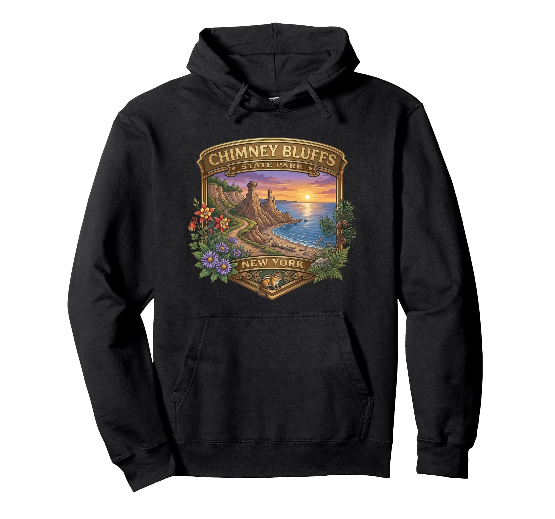 Chimney Bluffs State Park New York Hoodie - Streetwear Style for Adults - T-Shirt, Sweatshirt, Hoodie