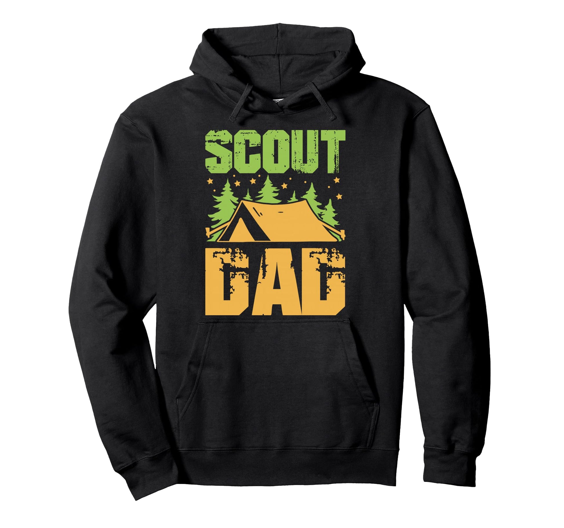 Scout Dad Camping Hoodie - Unique Graphic Men Women - T-Shirt, Sweatshirt, Hoodie