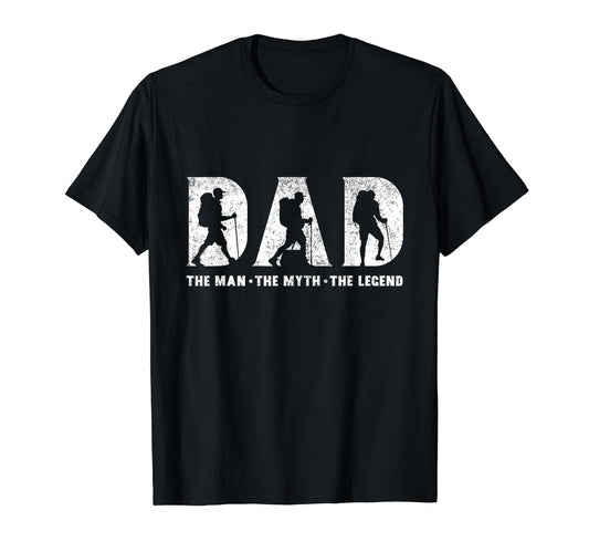 Backpacking Dad Myth Legend Fathers T-Shirt - Minimalist Print Men Women - T-Shirt, Sweatshirt, Hoodie
