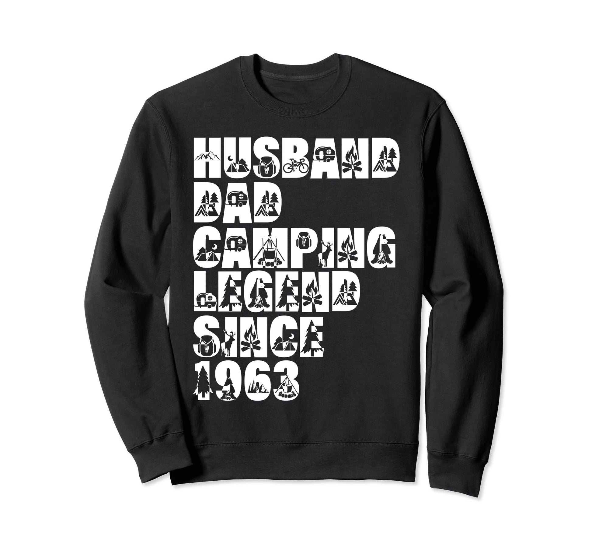 Husband Dad Camping Legend Since Sweatshirt - Custom Art Print for Adults - T-Shirt, Sweatshirt, Hoodie