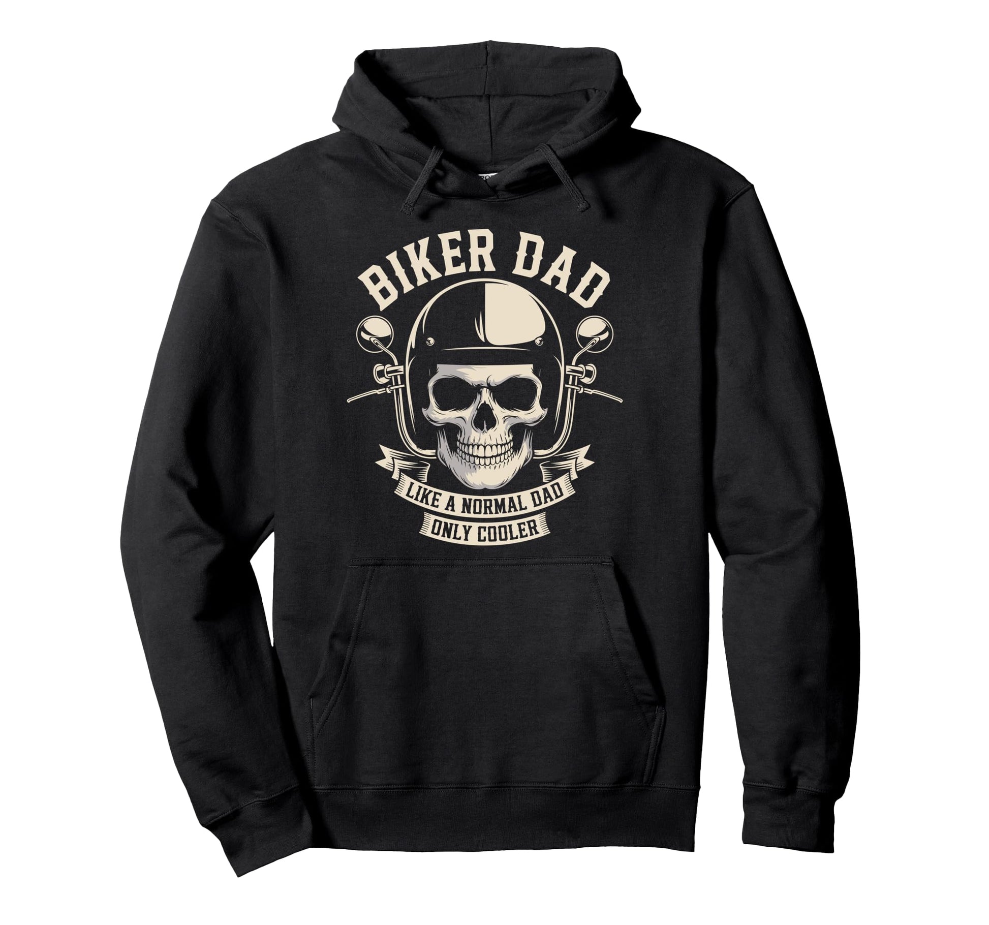 Biker Dad Like Normal Dad Only Cooler Hoodie - Custom Art Print Unisex - T-Shirt, Sweatshirt, Hoodie