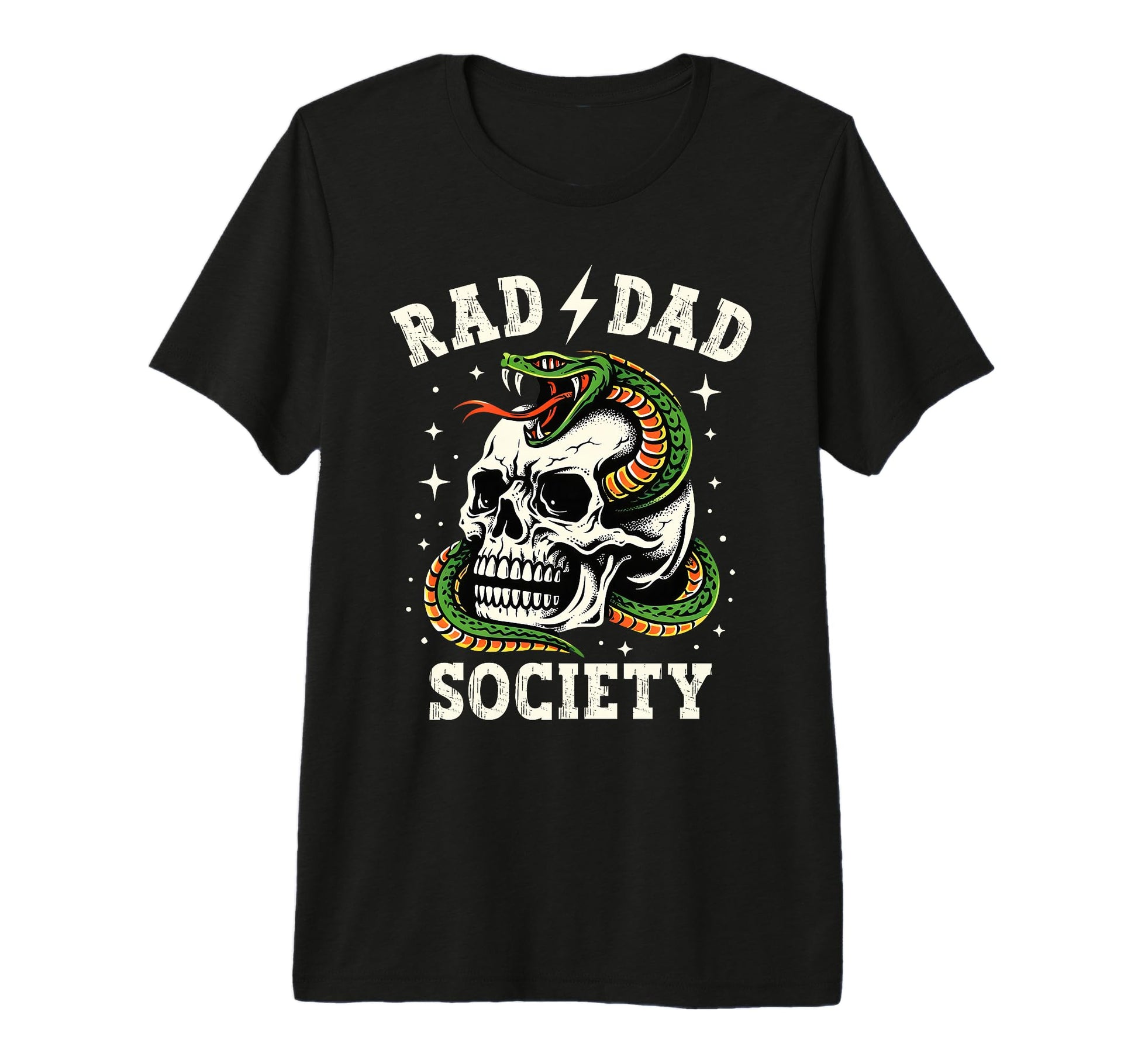 Dad Club Rad Dad Society Skull Snake T-Shirt - Unique Graphic for Adults - T-Shirt, Sweatshirt, Hoodie