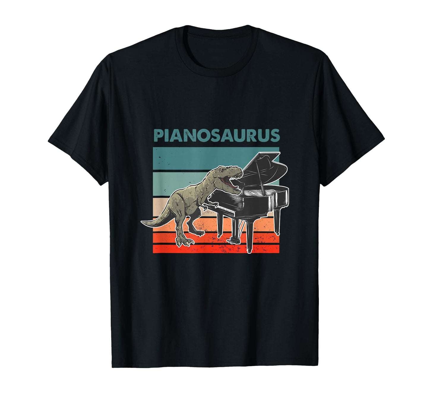 Pianosaurus Dinosaur Reptile Piano T-Shirt - Custom Art Print Unisex - T-Shirt, Sweatshirt, Hoodie