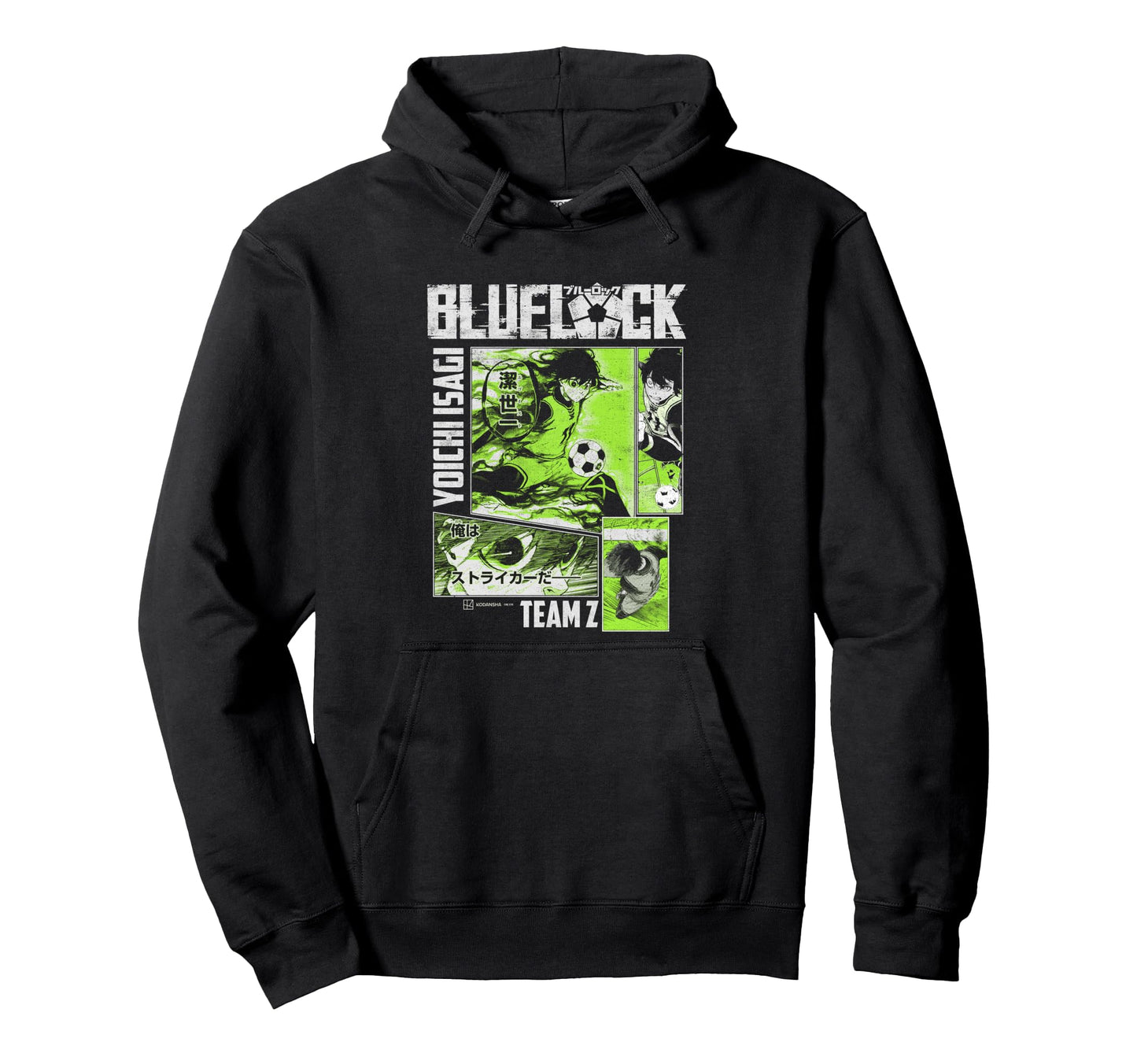 Blue Lock Yoichi Isagi Split Soccer Panels Hoodie - Minimalist Print Unisex - T-Shirt, Sweatshirt, Hoodie