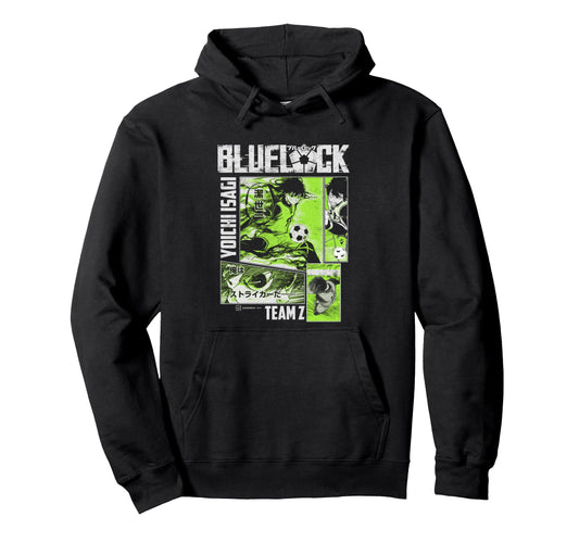 Blue Lock Yoichi Isagi Split Soccer Panels Hoodie - Minimalist Print Unisex - T-Shirt, Sweatshirt, Hoodie
