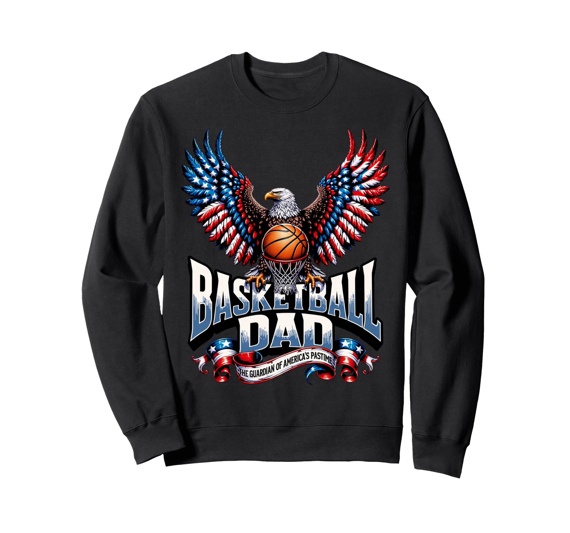 Viral Basketball Dad American Flag Sweatshirt - Aesthetic Graphic Unisex - T-Shirt, Sweatshirt, Hoodie