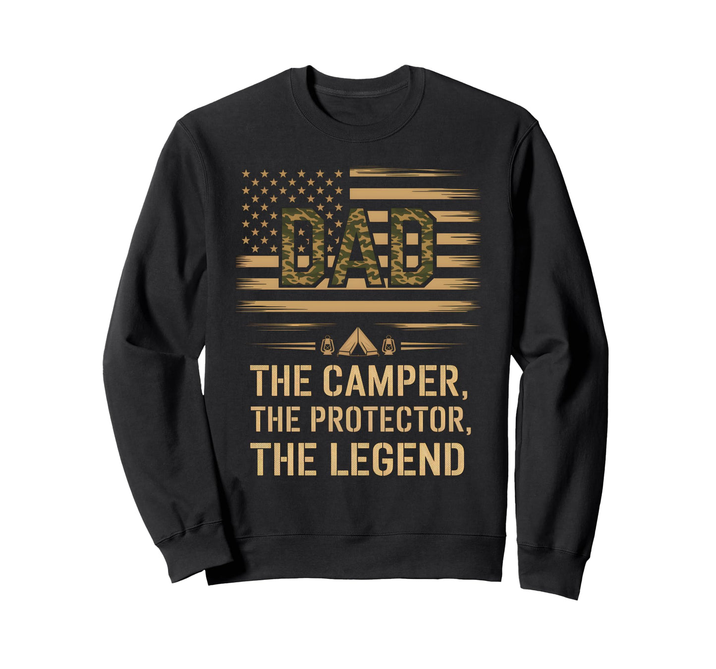 Dad Camper Legend Patriotic Usa Sweatshirt - Minimalist Print for Adults - T-Shirt, Sweatshirt, Hoodie