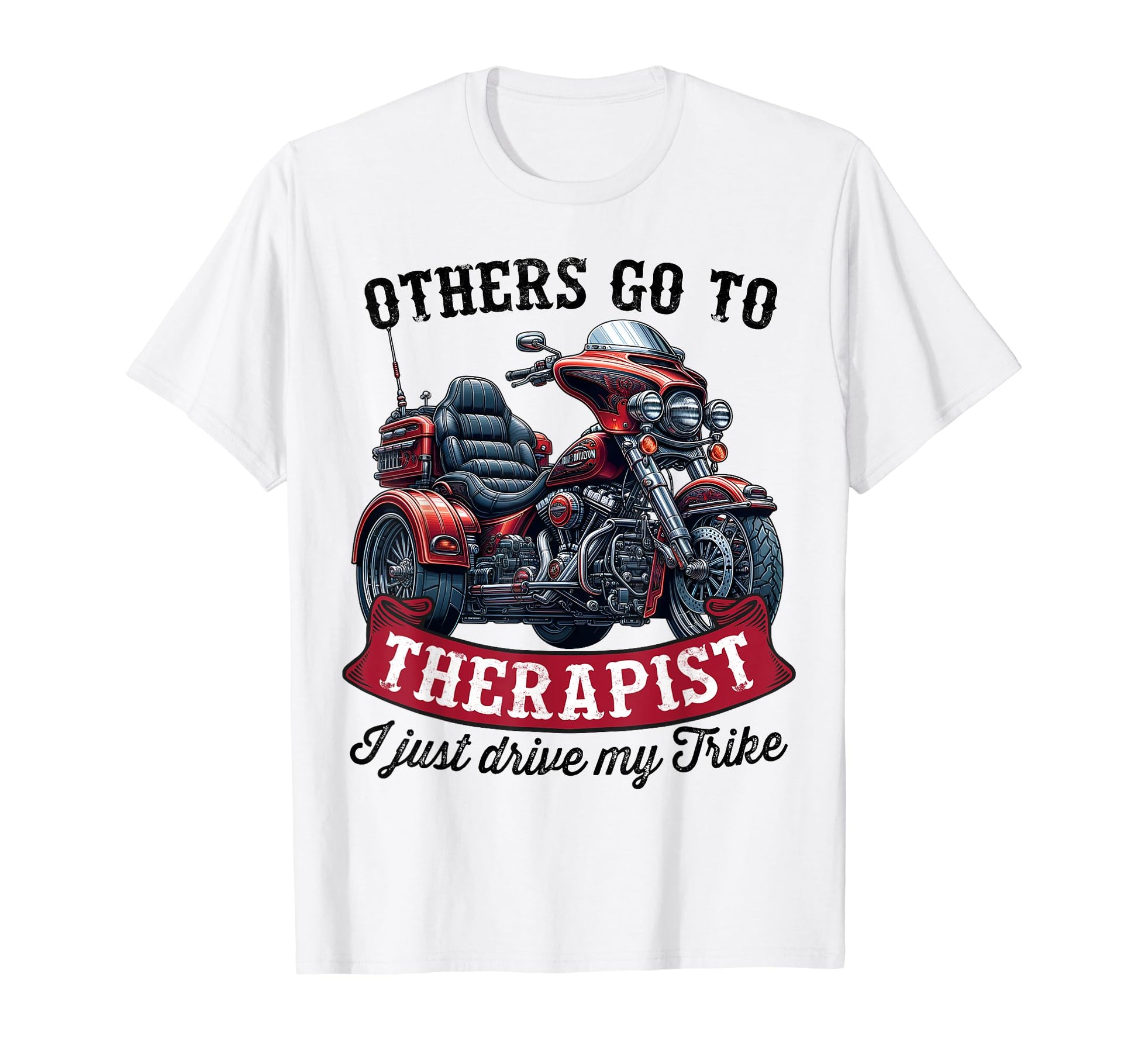 Motorcycle Trike Biker Motortrike T-Shirt - Aesthetic Graphic for Adults - T-Shirt, Sweatshirt, Hoodie