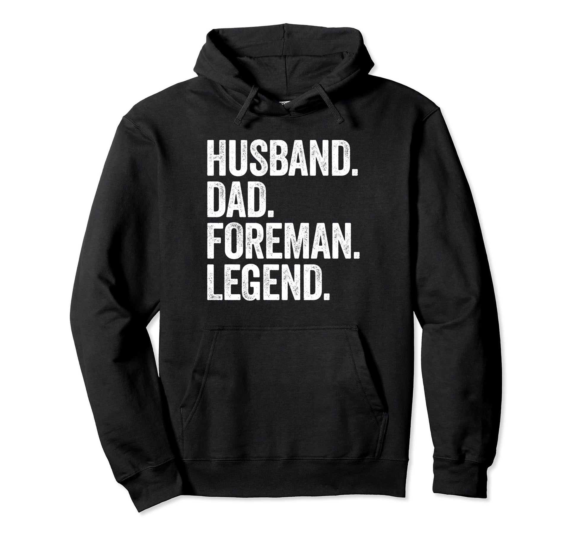 Husband Dad Foreman Construction Hoodie - Minimalist Print Men Women - T-Shirt, Sweatshirt, Hoodie