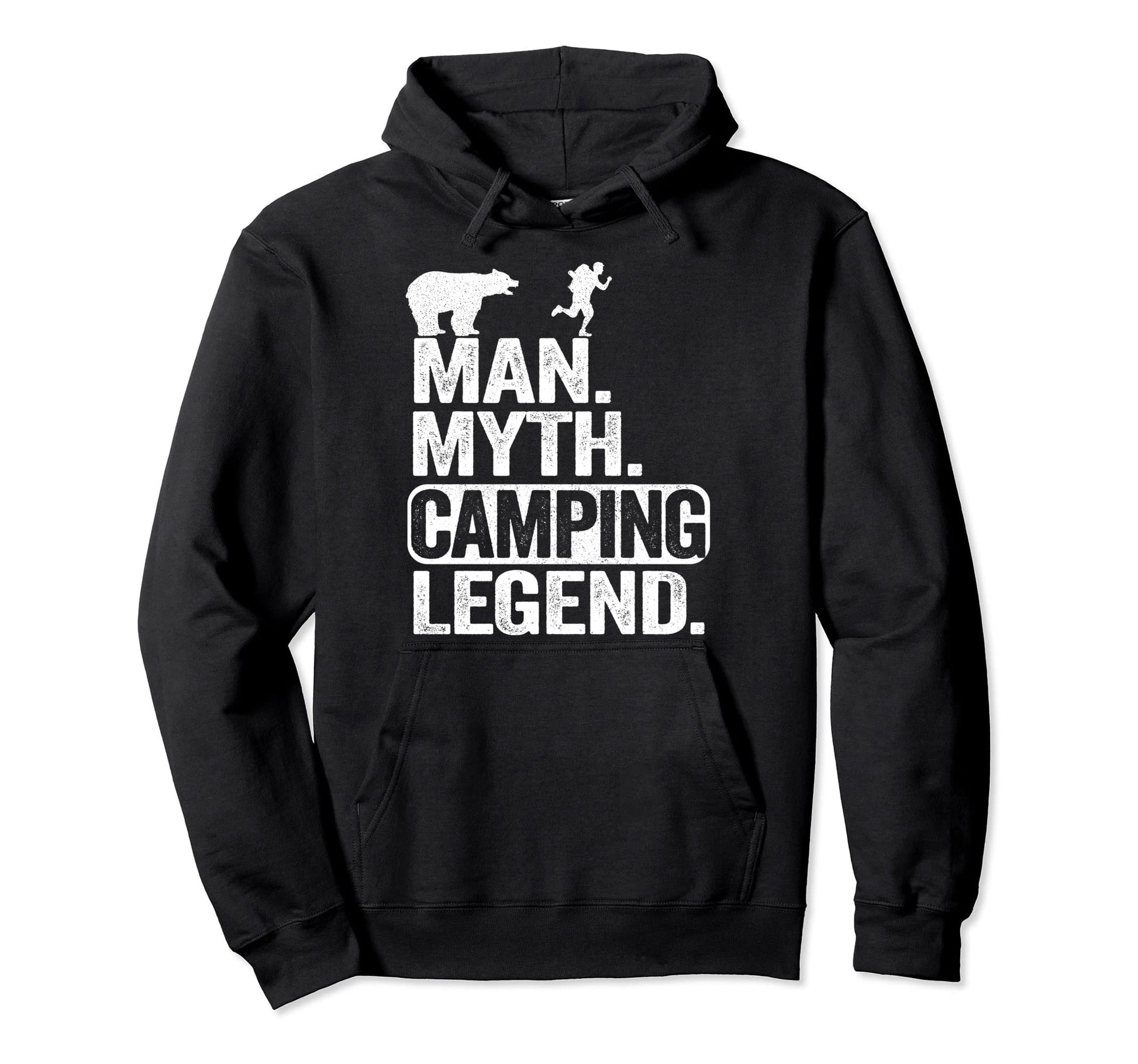 Myth Camping Legend Fun Bear Joke Hoodie - Custom Art Print for Adults - T-Shirt, Sweatshirt, Hoodie