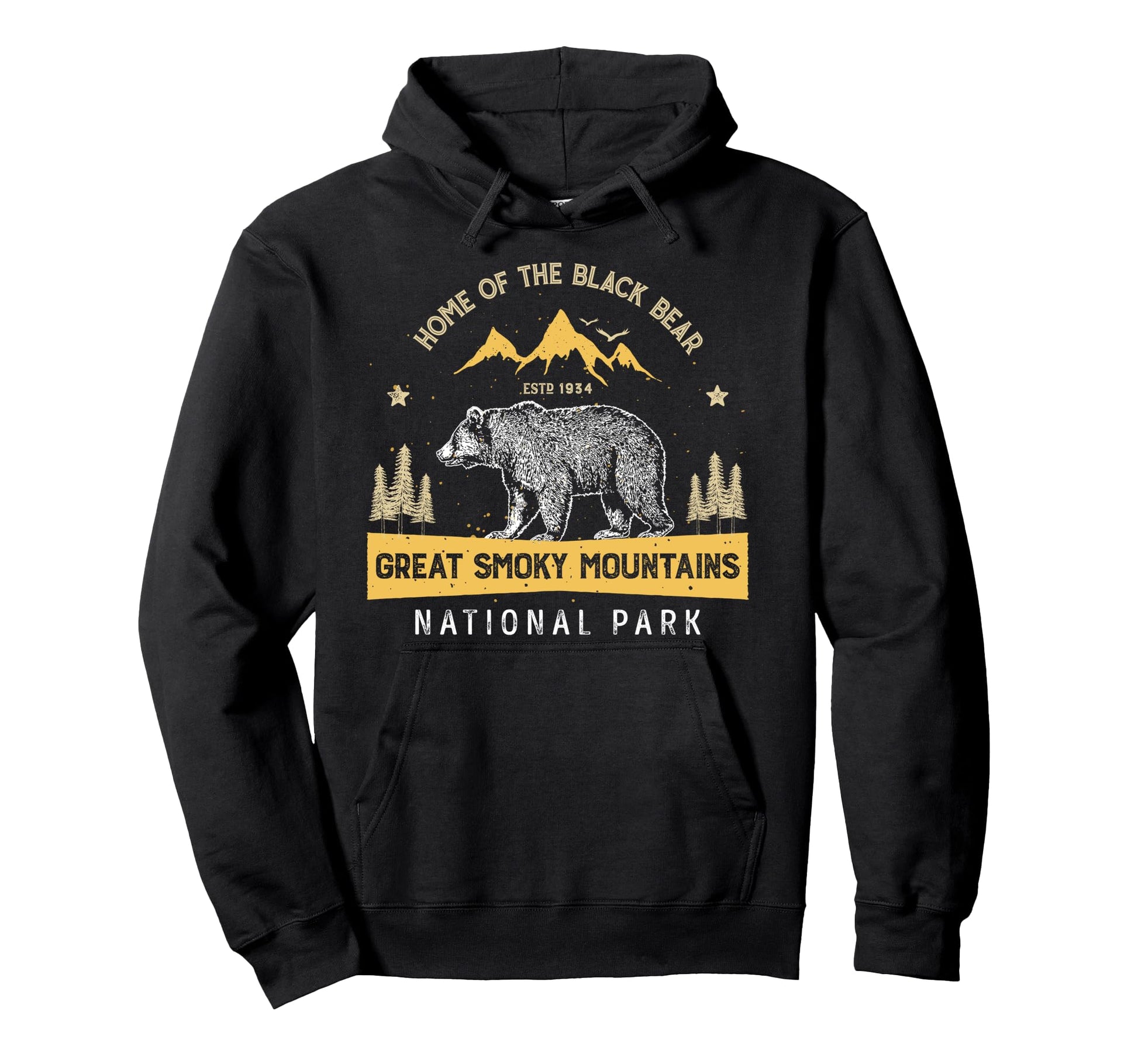 Great Smoky Mountains National Park Bear Hoodie - Unique Graphic for Adults - T-Shirt, Sweatshirt, Hoodie