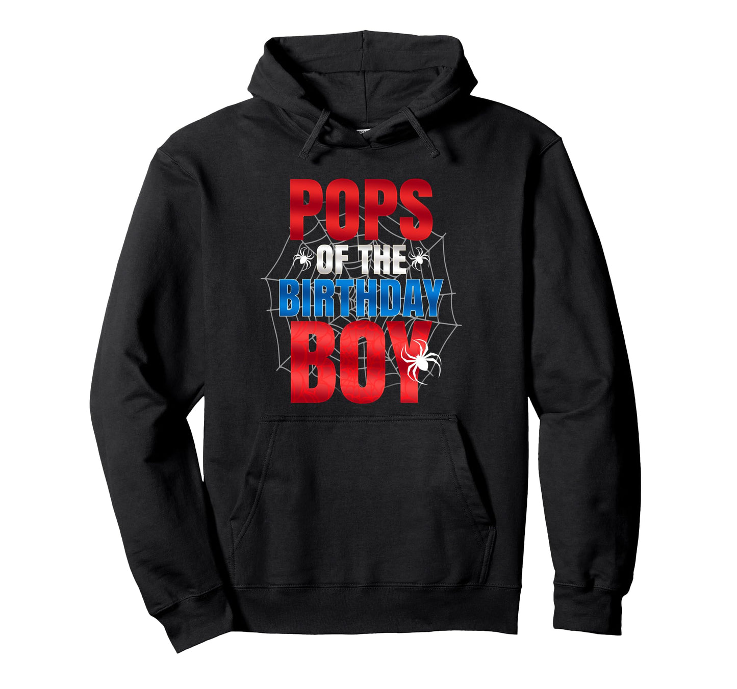 Pops Birthday Matching Family Spider Web Hoodie - Custom Art Print Unisex - T-Shirt, Sweatshirt, Hoodie