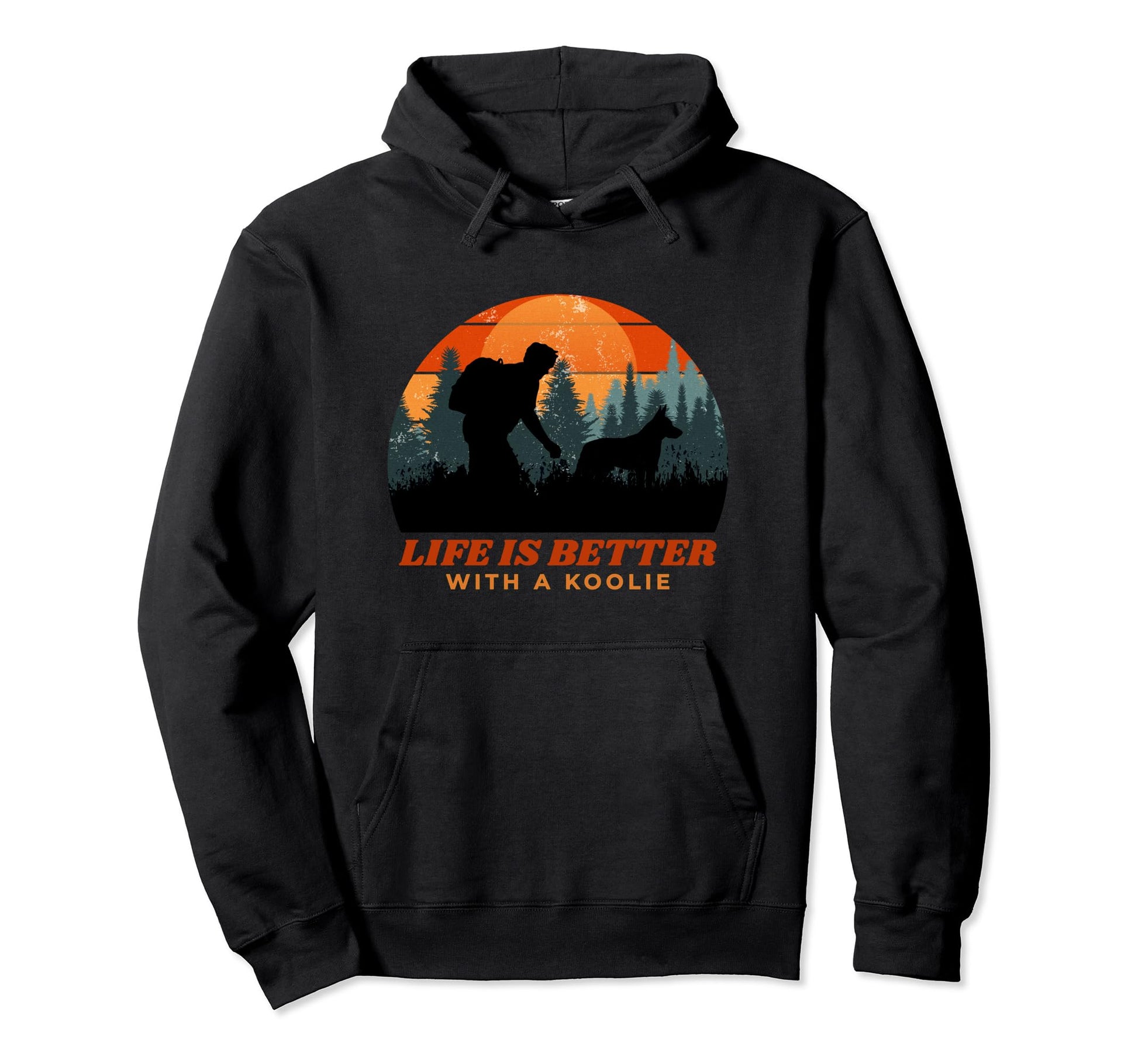 Life Is Better Koolie Distressed Hoodie - Streetwear Style for Adults - T-Shirt, Sweatshirt, Hoodie