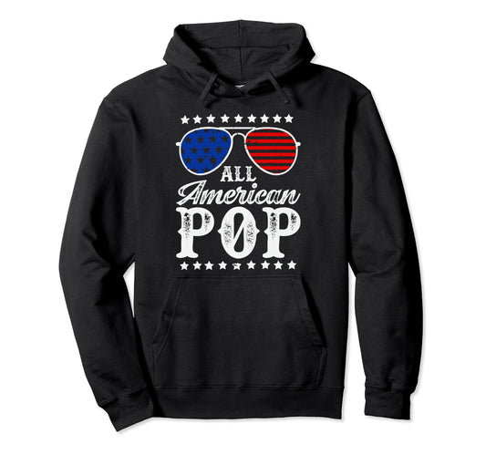 All American Pop 4Th July Patriotic Usa Hoodie - Minimalist Print Unisex - T-Shirt, Sweatshirt, Hoodie