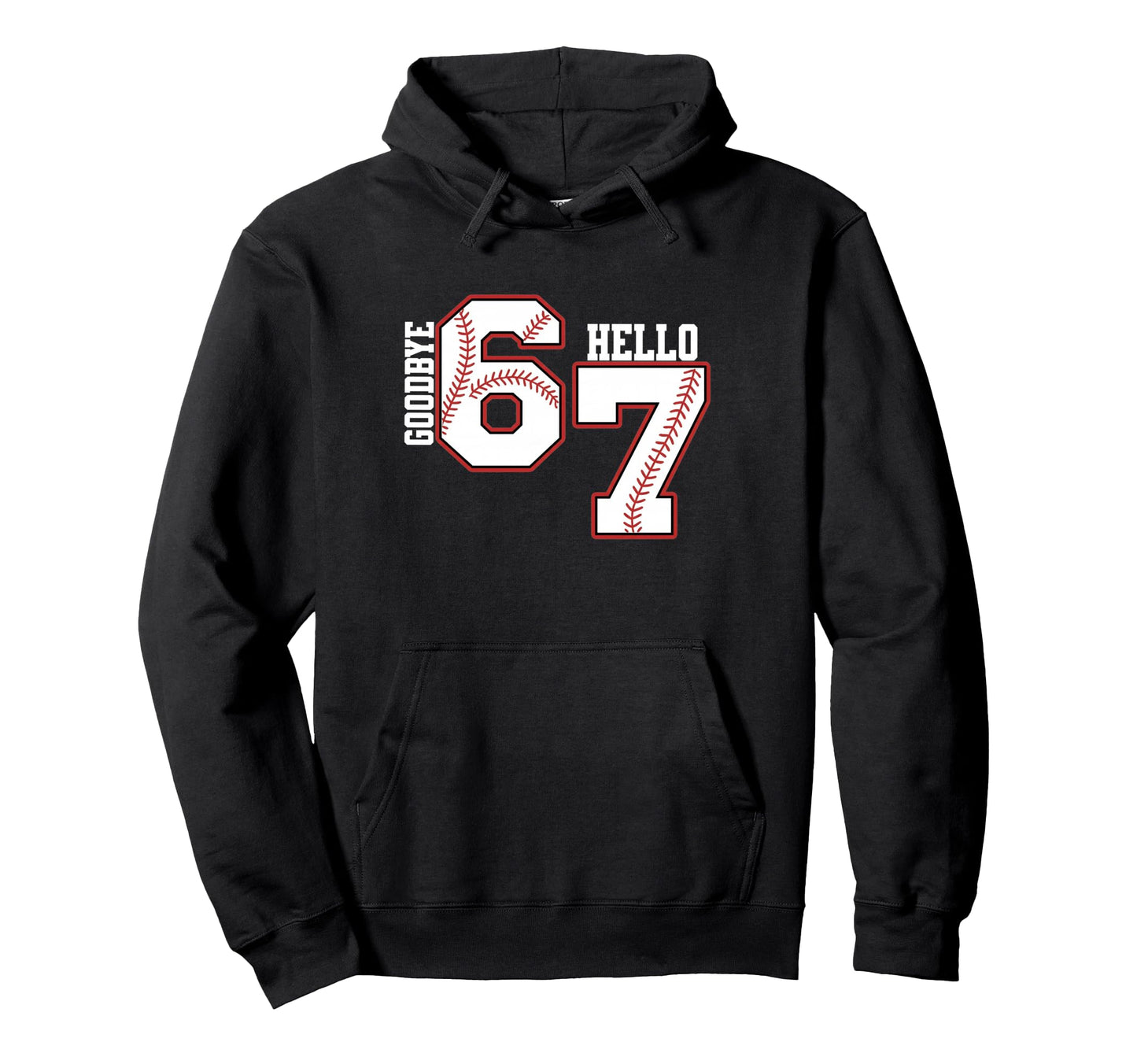 Six Seven Baseball 7 Year Old Birthday Hoodie - Custom Art Print Men Women - T-Shirt, Sweatshirt, Hoodie